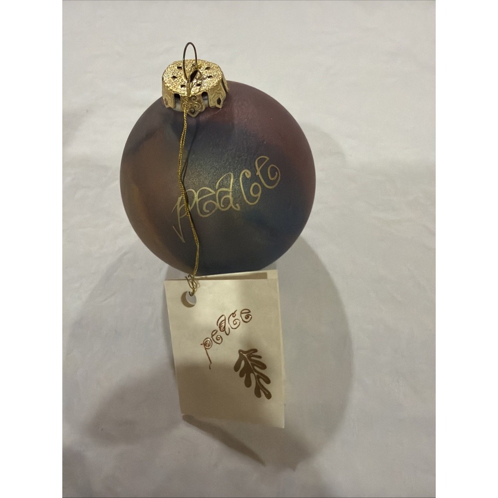 Holiday Spirits LOVE Hand Painted Art Glass Christmas Ornament By Andy Alexander